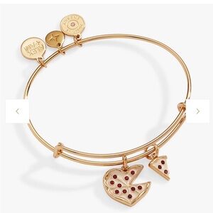 Alex and Ani Gold Pizza Slice Charm Bracelet